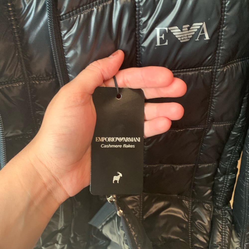 Cashmere flakes Emporio Armani bubble jacket